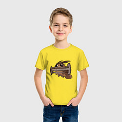 Футболка хлопковая детская Lethal Company: Cute Bug, цвет: желтый — фото 2