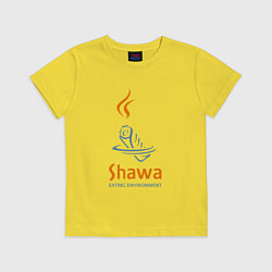 Футболка хлопковая детская Shawa eating environment, цвет: желтый