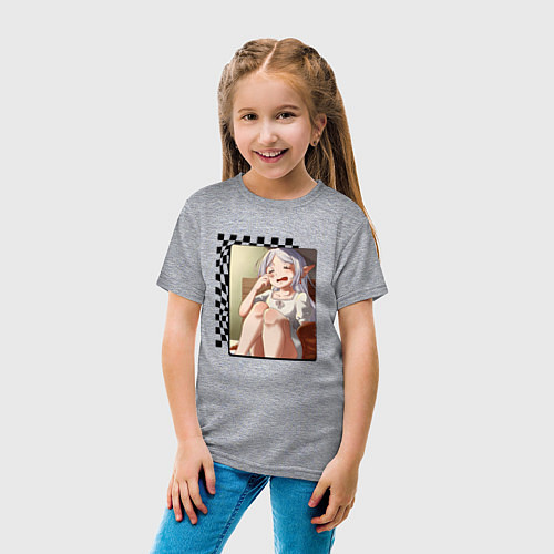 Детская футболка Грустная Фрирен / Меланж – фото 4
