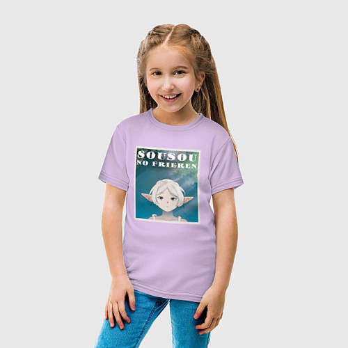 Детская футболка Фрирен в лесу / Лаванда – фото 4