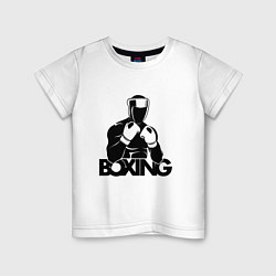 Футболка хлопковая детская Boxing art, цвет: белый