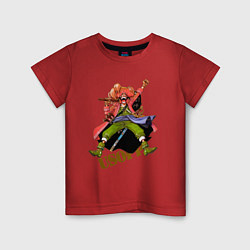 Футболка хлопковая детская Уссоп из аниме One Piece, цвет: красный