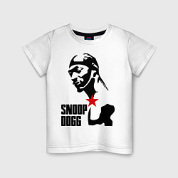 Футболка хлопковая детская Snoop Dogg, цвет: белый