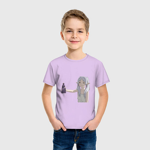 Детская футболка Фрирен Провожающая в последний путь улыбается / Лаванда – фото 3