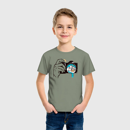 Детская футболка Фотограф на природе / Авокадо – фото 3