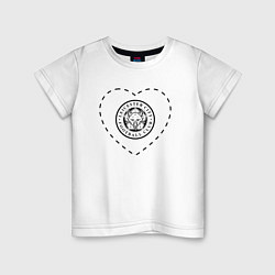 Детская футболка Лого Leicester City в сердечке