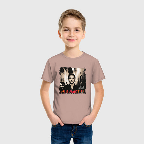 Детская футболка Depeche Mode - Dave Gahan paper mosters / Пыльно-розовый – фото 3
