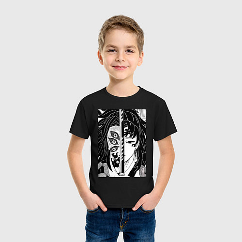 Детская футболка Клинок рассекающий демонов Ериичи Цугикуни Кокушиб / Черный – фото 3