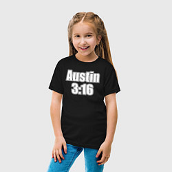 Футболка хлопковая детская Стив Остин Austin 3:16, цвет: черный — фото 2