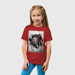 Футболка хлопковая детская Луффи Монки, цвет: красный — фото 2