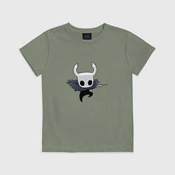Футболка хлопковая детская Маленький рыцарь Hollow Knight, цвет: авокадо