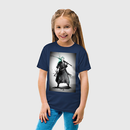 Детская футболка Зоро Ророноа мечник / Тёмно-синий – фото 4