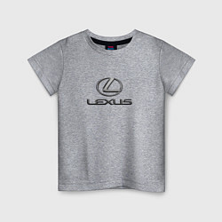 Футболка хлопковая детская Lexus авто бренд лого, цвет: меланж
