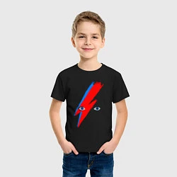 Футболка хлопковая детская Bowie, цвет: черный — фото 2