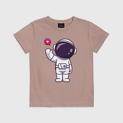 Футболка хлопковая детская Hello spaceman, цвет: пыльно-розовый