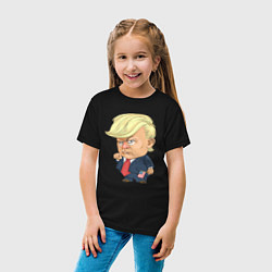Футболка хлопковая детская Мистер Трамп, цвет: черный — фото 2