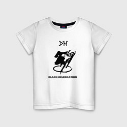 Футболка хлопковая детская Depeche Mode - black celebration box, цвет: белый
