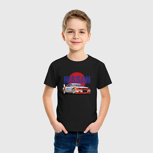 Детская футболка Nissan Skyline GTR 32 / Черный – фото 3
