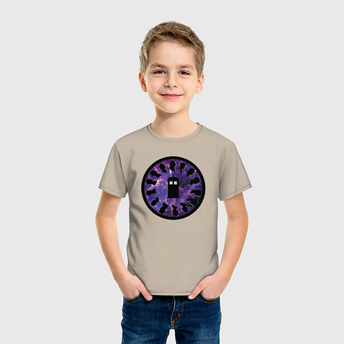 Детская футболка Тардис в космосе / Миндальный – фото 3