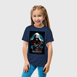 Футболка хлопковая детская Assassins creed строгий костюм, цвет: тёмно-синий — фото 2