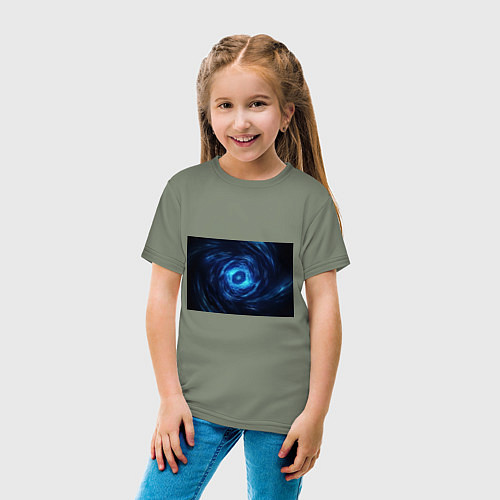 Детская футболка Взрыв синий геометрической абстракции / Авокадо – фото 4