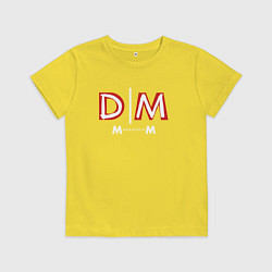 Футболка хлопковая детская Depeche Mode - Memento Mori logo new, цвет: желтый