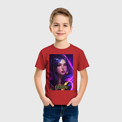 Футболка хлопковая детская League of Legends Kaisa Kda, цвет: красный — фото 2