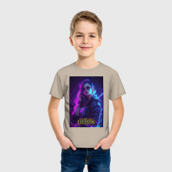 Футболка хлопковая детская League of Legends Kaisa Kda, цвет: миндальный — фото 2