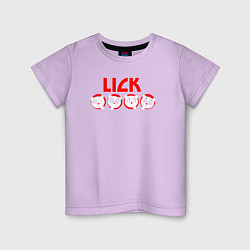 Футболка хлопковая детская Kiss lick, цвет: лаванда