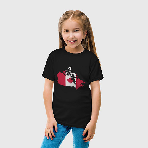 Детская футболка Страна Канада / Черный – фото 4