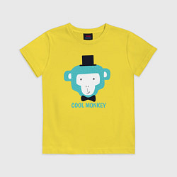 Футболка хлопковая детская Cool monkey, цвет: желтый