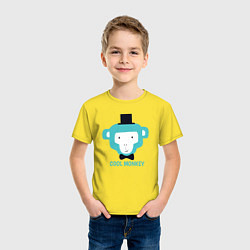 Футболка хлопковая детская Cool monkey, цвет: желтый — фото 2