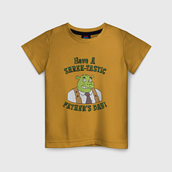 Футболка хлопковая детская Shrek: Father Day, цвет: горчичный