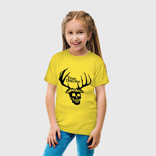 Детская футболка True Detective: Deer Skull / Желтый – фото 4