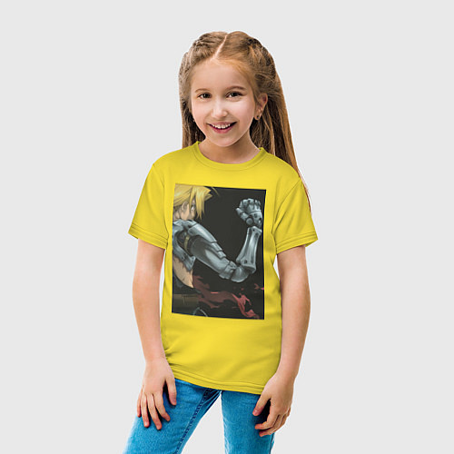 Детская футболка Стальной алхимик Эдвард Элрик / Желтый – фото 4
