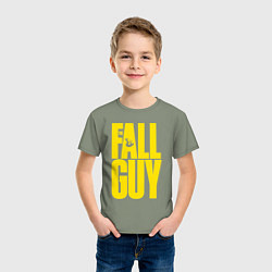 Футболка хлопковая детская The fall guy logo, цвет: авокадо — фото 2