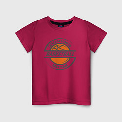Футболка хлопковая детская Basketball best team, цвет: маджента