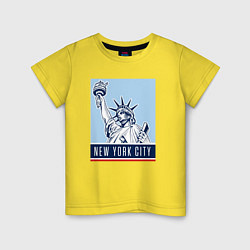 Футболка хлопковая детская Style New York, цвет: желтый