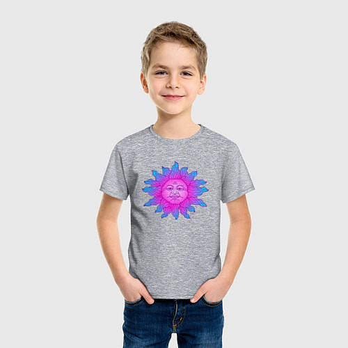 Детская футболка Холодное солнце / Меланж – фото 3