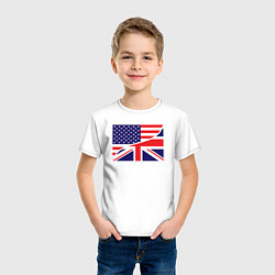 Футболка хлопковая детская США и Великобритания, цвет: белый — фото 2