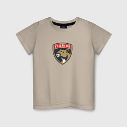 Футболка хлопковая детская Florida Panthers NHL, цвет: миндальный