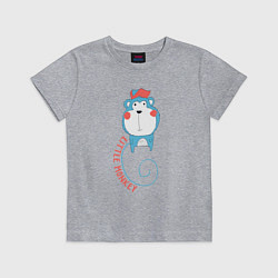 Футболка хлопковая детская Little monkey, цвет: меланж