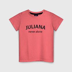 Футболка хлопковая детская Juliana never alone - motto, цвет: коралловый