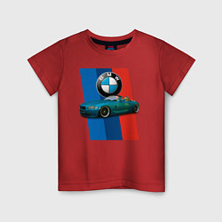 Футболка хлопковая детская Родстер BMW Z4, цвет: красный