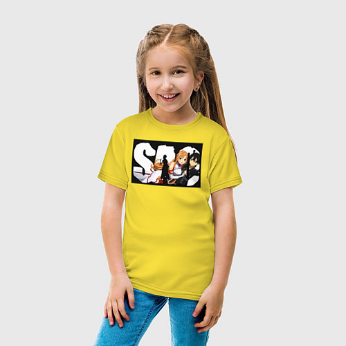 Детская футболка Кадзуто Киригая Игрок-одиночка / Желтый – фото 4