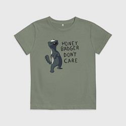 Футболка хлопковая детская Медоед, цвет: авокадо