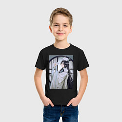 Футболка хлопковая детская Ванцзи Лань кролики, цвет: черный — фото 2