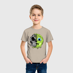 Футболка хлопковая детская Green smile, цвет: миндальный — фото 2