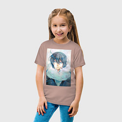 Футболка хлопковая детская Ванитас, цвет: пыльно-розовый — фото 2