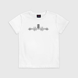 Футболка хлопковая детская Музыкальный пульс, цвет: белый
